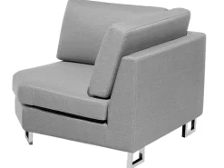 Beliani 6-Istuttava Kulmasohva Kangas Vasenk. Vaaleanharmaa Stockholm Sale