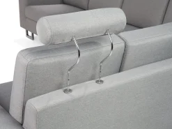 Beliani 6-Istuttava Kulmasohva Kangas Vasenk. Vaaleanharmaa Stockholm Sale