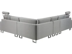 Beliani 6-Istuttava Kulmasohva Kangas Vasenk. Vaaleanharmaa Stockholm Sale