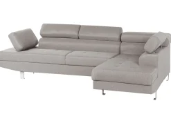 Beliani 5-Istuttava Kulmasohva Kangas Vasenk. Vaaleanharmaa Norrea Shop