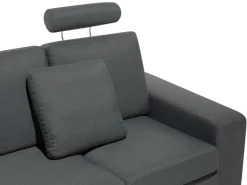 Beliani 6-Istuttava Kulmasohva Kangas Oikeak. Tummanharmaa Stockholm Best Sale