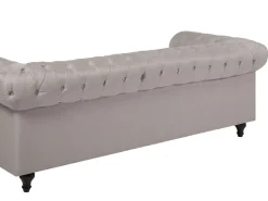 Beliani 6-Istuttava Kulmasohva Kangas Vasenk. Beige Chesterfield Online