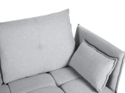 Beliani 4-Istuttava Kulmasohva Kangas Oikeak. Vaaleanharmaa Tomra Outlet