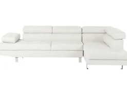 Beliani 5-Istuttava Kulmasohva Keinonahka Vasenk. Valkoinen Norrea Outlet