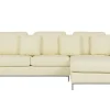 Beliani 4-Istuttava Kulmasohva Nahka Vasenk. Kermanvalkoinen Oslo New