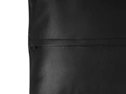 Beliani 3-Istuttava Kulmasohva Nahka Vasenk. Musta Lungo Best Sale