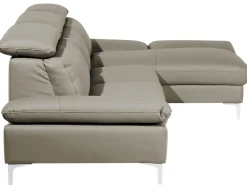 Beliani 4-Istuttava Kulmasohva Nahka Vasenk. Ruskeanharmaa Farila Flash Sale