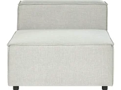 Beliani 3-Istuttava Kulmasohva Pellava Vasenk. Vaaleanharmaa Aprica Cheap