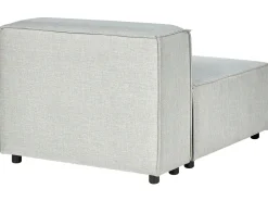 Beliani 3-Istuttava Kulmasohva Pellava Vasenk. Vaaleanharmaa Aprica Cheap