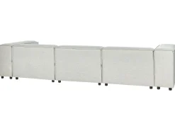 Beliani 3-Istuttava Kulmasohva Pellava Vasenk. Vaaleanharmaa Aprica Cheap