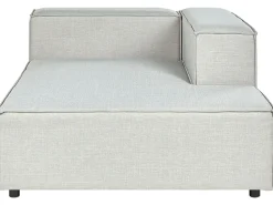 Beliani 3-Istuttava Kulmasohva Pellava Vasenk. Vaaleanharmaa Aprica Cheap