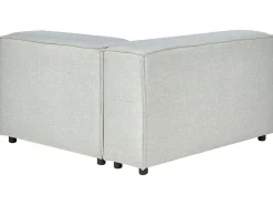 Beliani 3-Istuttava Kulmasohva Pellava Vasenk. Vaaleanharmaa Aprica Cheap