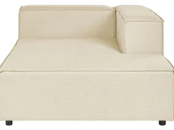 Beliani 2-Istuttava Kulmasohva Pellava Vasenk. Beige Aprica Store