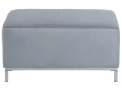 Beliani 4-Istuttava Kulmasohva Rahilla Sametti Vasenk. Harmaa Oslo Hot