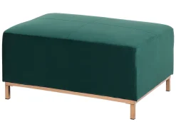 Beliani 4-Istuttava Kulmasohva Rahilla Sametti Vasenk. Tummanvihrea Oslo Hot