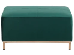 Beliani 4-Istuttava Kulmasohva Rahilla Sametti Vasenk. Tummanvihrea Oslo Hot