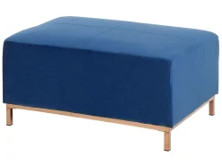 Beliani 4-Istuttava Kulmasohva Rahilla Sametti Vasenk. Tummansininen Oslo Cheap