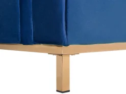 Beliani 4-Istuttava Kulmasohva Sametti Oikeak. Tummansininen Oslo Sale