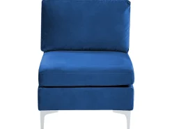 Beliani 4-Istuttava Kulmasohva Sametti Oikeak. Laivastonsininen Evja Best Sale