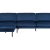 Beliani 4-Istuttava Kulmasohva Sametti Oikeak. Laivastonsininen Vinterbro Flash Sale