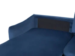 Beliani 4-Istuttava Kulmasohva Sametti Oikeak. Laivastonsininen Vinterbro Flash Sale