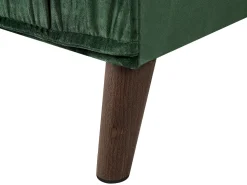 Beliani 3-Istuttava Kulmasohva Sametti Vasenk. Tummanvihrea Grena Hot