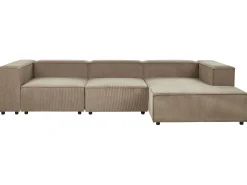 Beliani 3-Istuttava Kulmasohva Vakosametti Vasenk. Vaaleanruskea Aprica Store