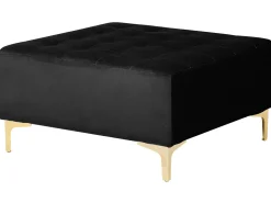 Beliani 5-Istuttava Kulmavuodesohva Sametti Vasenk. Musta Aberdeen Shop