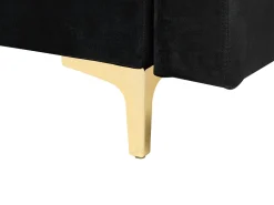 Beliani 5-Istuttava Kulmavuodesohva Sametti Vasenk. Musta Aberdeen Shop