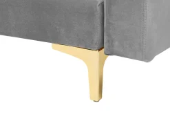 Beliani 4-Istuttava Kulmavuodesohva Ja Rahi Sametti Oikeak. Harmaa Aberdeen Cheap