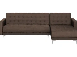 Beliani 4-Istuttava Kulmavuodesohva Kangas Vasenk. Tummanruskea Aberdeen Shop