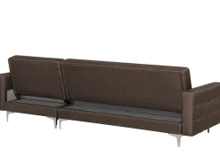 Beliani 4-Istuttava Kulmavuodesohva Kangas Vasenk. Tummanruskea Aberdeen Shop