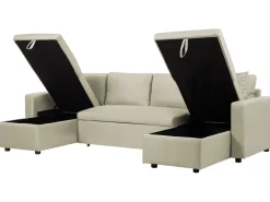 Beliani 5-Istuttava Kulmavuodesohva Säilytystilalla Kangas Beige Sommen Shop