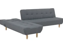 Beliani 4-Istuttava Kulmavuodesohva Kangas Oikeak. Harmaa Alsten Outlet