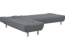 Beliani 4-Istuttava Kulmavuodesohva Kangas Oikeak. Harmaa Alsten Outlet