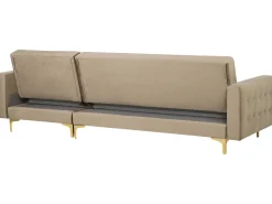 Beliani 4-Istuttava Kulmavuodesohva Sametti Vasenk. Hiekanruskea Aberdeen Best