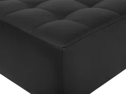 Beliani 5-Istuttava Kulmavuodesohva Keinonahka Oikeak. Musta Aberdeen Fashion