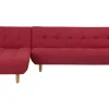 Beliani 4-Istuttava Kulmavuodesohva Kangas Oikeak. Punainen Alsten Hot