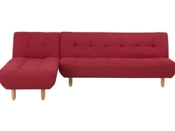 Beliani 4-Istuttava Kulmavuodesohva Kangas Oikeak. Punainen Alsten Hot