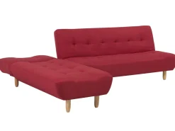 Beliani 4-Istuttava Kulmavuodesohva Kangas Oikeak. Punainen Alsten Hot