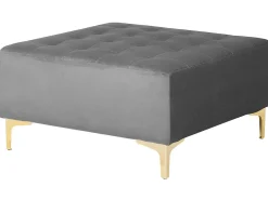 Beliani 5-Istuttava Kulmavuodesohva Ja Rahi Sametti Oikeak. Harmaa Aberdeen New