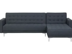 Beliani 4-Istuttava Kulmavuodesohva Kangas Vasenk. Tummanharmaa Aberdeen Cheap