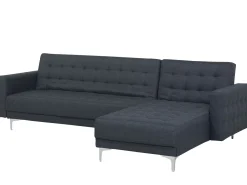 Beliani 4-Istuttava Kulmavuodesohva Kangas Vasenk. Tummanharmaa Aberdeen Cheap
