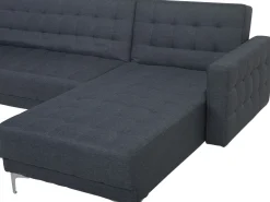 Beliani 4-Istuttava Kulmavuodesohva Kangas Vasenk. Tummanharmaa Aberdeen Cheap