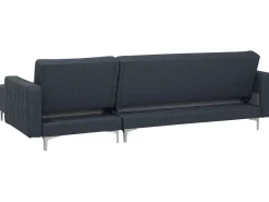 Beliani 4-Istuttava Kulmavuodesohva Ja Rahi Kangas Vasenk. Tummanharmaa Aberdeen Store