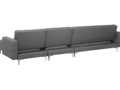 Beliani 5-Istuttava Kulmavuodesohva Kangas Vasenk. Vaaleanharmaa Aberdeen Store