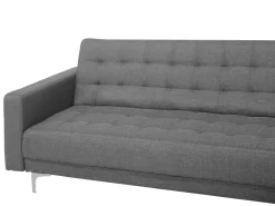 Beliani 5-Istuttava Kulmavuodesohva Kangas Vasenk. Vaaleanharmaa Aberdeen Store