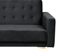 Beliani 5-Istuttava Kulmavuodesohva Ja Rahi Sametti Oikeak. Musta Aberdeen Best Sale