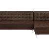 Beliani 4-Istuttava Kulmavuodesohva Keinonahka Vasenk. Ruskea Aberdeen Best Sale