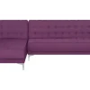 Beliani 4-Istuttava Kulmavuodesohva Kangas Oikeak. Violetti Aberdeen Online